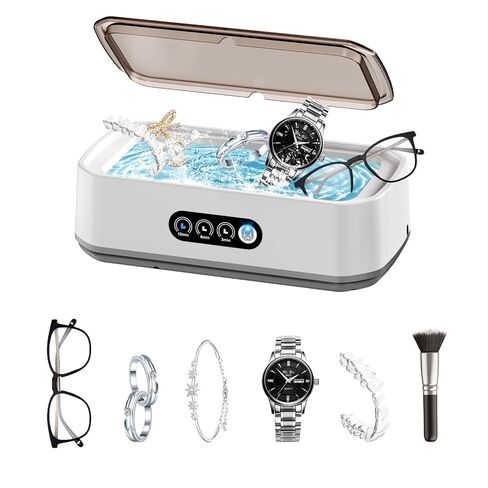 Ultrasonic Jewelry Cleaner, 50kHz Professional Portable Jewelry Cleaner Ultrasonic Machine with 3 Timer Modes, 22 oz Ultrasonic Cleaner for Eyeglasses,Rings,Watch Straps,304 Stainless Steel Water Tank in Saudi Arabia