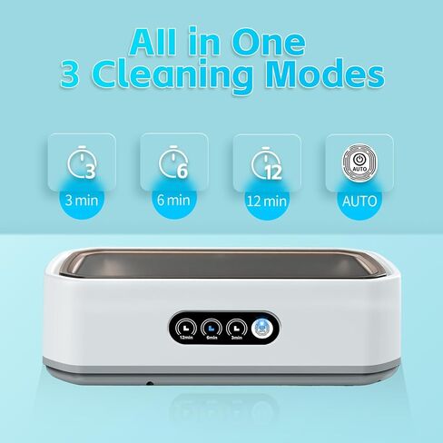 Ultrasonic Jewelry Cleaner, 50kHz Professional Portable Jewelry Cleaner Ultrasonic Machine with 3 Timer Modes, 22 oz Ultrasonic Cleaner for Eyeglasses,Rings,Watch Straps,304 Stainless Steel Water Tank in Saudi Arabia