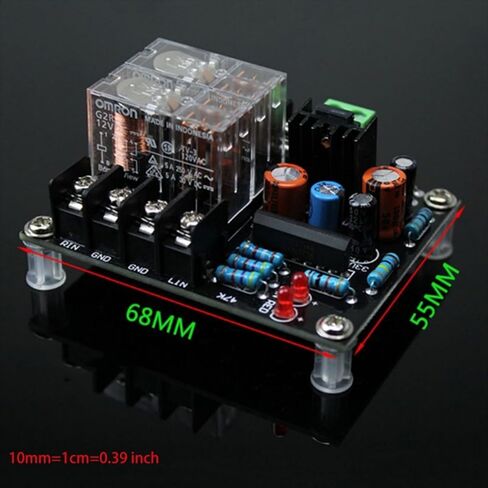 UPC1237 2.0 Channel Speaker Protection Module AC12V-18V Startup Delay Protection Module with Double Relay for Amplifier Equipment in Kuwait