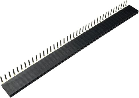 10pcs Single Row Right Angle Female PCB Header 40 Pin 2.54mm Pitch Connector Black & Gold in Kuwait