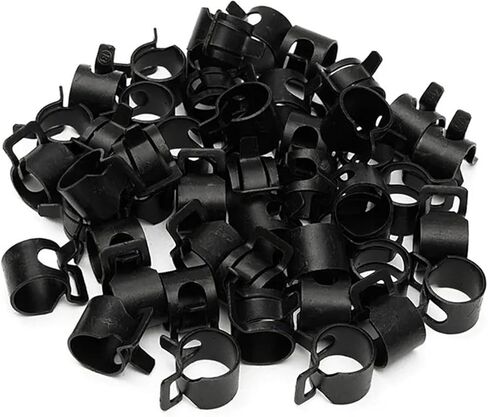 Clamps,Hose Clamps, 50pcs Hose Clamps Line Clamp Hoops Air Fasteners Spring M6-M20 in Saudi Arabia