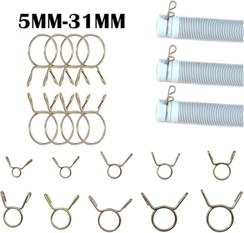 Clamps,Hose Clamps, 10Pcs Hose Clamps 5-31MM For Water And Air Hoses Hardware Fittings in Saudi Arabia