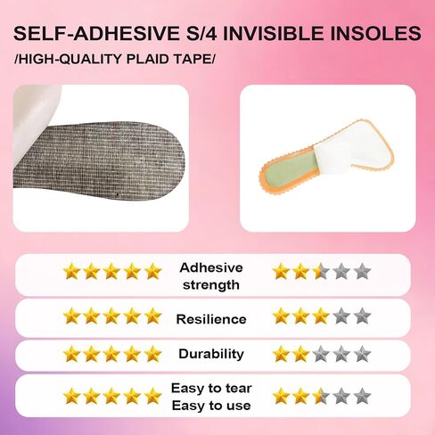 3/4 Invisible High Heel Cushion Inserts for Women, Anti-Foot Sliding Forward Insoles, Shock & Sweat Absorbent Comfort Shoe Pads Insoles for High Heels, Sandals & Flats in Saudi Arabia