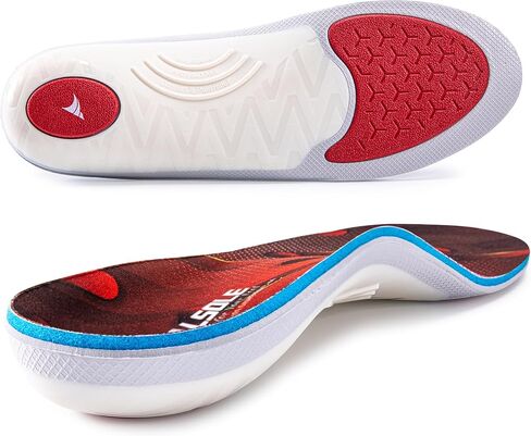 VALSOLE نعل داخلي لدعم التهاب اللفافة الأخمصية - 250+ رطل أقدام مسطحة لدعم قوس عالٍ لتقويم العظام للرجال والنساء، للوقوف طوال اليوم، نعال أحذية العمل، تمتص الصدمات مع كل خطوة in Kuwait