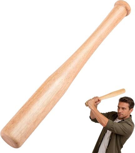 مضرب بيسبول خشبي صغير مقاس 18 بوصة، مضرب بيسبول خشبي قصير محمول للسلامة المنزلية والأمن الشخصي in Kuwait