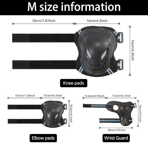 Adjustable Knee & Elbow Pads Set with Wrist Guards - Protective Gear for Skateboarding, Cycling & Roller Skating - M, Pink in Saudi Arabia