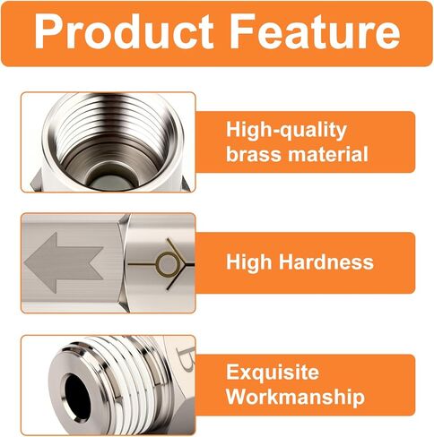 GASHER 1Pc One-Way Non-return Check Valve 1/8" Male x 1/8" Female Thread, Prevent Water Back-flow in Saudi Arabia
