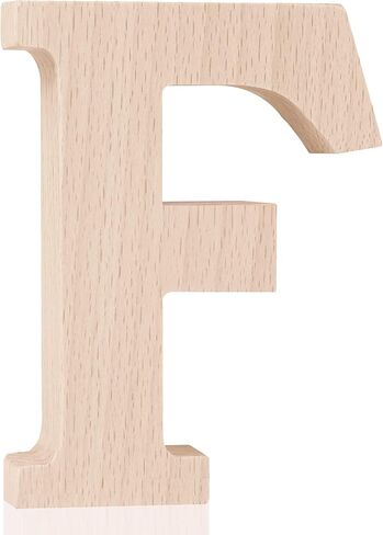 Oubest 4 Inches Wooden Letters for Wall Decor, 0.67 Inch Thick Unfinished Wood Small Standing Alphabet Letters for Home Party Decoration Wooden Name Signs DIY Painting Craft Projects (Letter A) in Kuwait