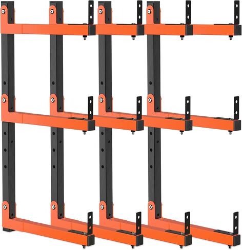 رف تخزين الخشب مقاس 32 بوصة، رف تخزين خشبي قابل للطي قابل للطي، رف تخزين خشبي عالي التحمل قابل للتعديل من 8 مستويات لتنظيم تخزين المرآب، 4 عبوات in Kuwait