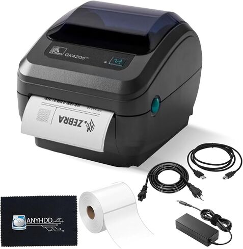 Zebra ZD410 Direct Monochrome Desktop Printer - طابعة حرارية سلكية مع عرض طباعة - طابعة مكتب Office مع اتصال Ethernet USB (متجدد) in Kuwait