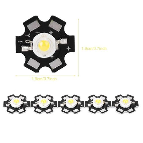 xuuyuu 25 قطعة رقاقة LED، رقاقة LED عالية الطاقة - 3 وات عالية السطوع مدمجة مصدر ضوء LED لمبة كشاف خرز لمصباح إضاءة DIY (أبيض 6000-6500K) in Kuwait