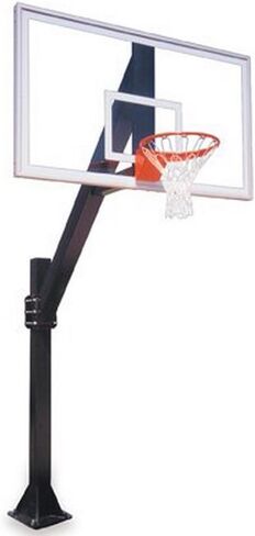 First Team Legend Arena-BP Steel-Glass In Ground Fixed Height Basketball System44; Maroon in Saudi Arabia