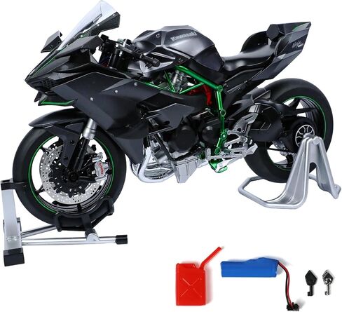 Risopen 1: 6 نموذج دراجة نارية لـ Kawasaki Ninja H2R Metal Die-Cast Motorycle Model مع Moto Moto Classic Collection Collection Collection للبالغين (أسود) in Kuwait