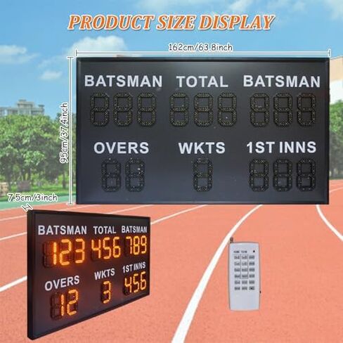لوحة نتائج إلكترونية مقاس 37 * 64 بوصة مع وحدة تحكم، لوحة نتائج رقمية LED، لوحة تسجيل محمولة للألعاب الرياضية الخارجية in Kuwait