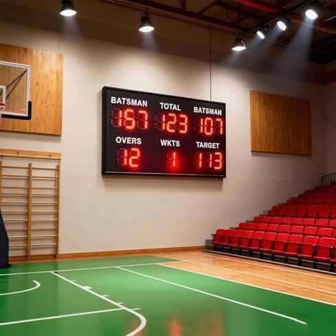 لوحة نتائج إلكترونية مقاس 37 * 64 بوصة مع وحدة تحكم، لوحة نتائج رقمية LED، لوحة تسجيل محمولة للألعاب الرياضية الخارجية in Kuwait