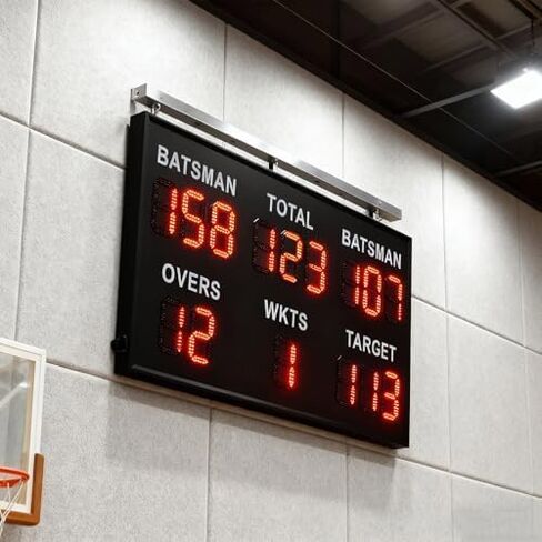 لوحة النتائج الإلكترونية LED لحفظ النتائج الرقمية مع وحدة تحكم وحامل ثلاثي القوائم، 37 * 64 بوصة في الوقت الحقيقي لألعاب الفناء الخارجية/ثقب الذرة/بينج بونج/كرة المخلل in Kuwait