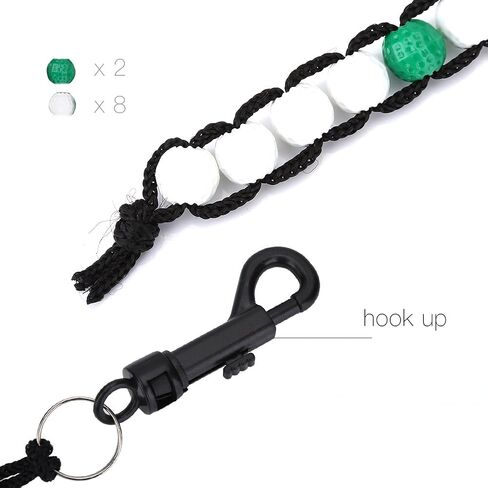 Dioche Bead Count2 Pcs Score Keeper Beads - عداد ضربات نايلون متين مع مشبك - سهل تتبع نتائجك - مثالي لعشاق in Saudi Arabia