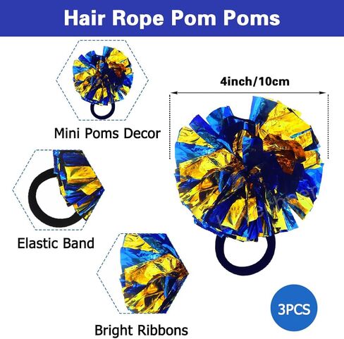 5 قطع من Lovecheer بوم بومس للتشجيع والكريات من حبل الشعر زي المشجع لكرة السلة وكرة القدم والرياضة والفريق الروحي لأداء الرقص in Kuwait
