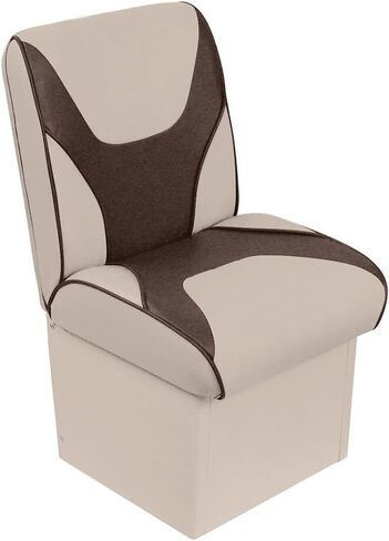 مقعد القارب القفز الفاخر من أوفرتون - إطار بلاستيكي عالي التأثير، فينيل بحري محمي من الأشعة فوق البنفسجية، تخزين تحت المقعد، بقاعدة 8 بوصات in Kuwait