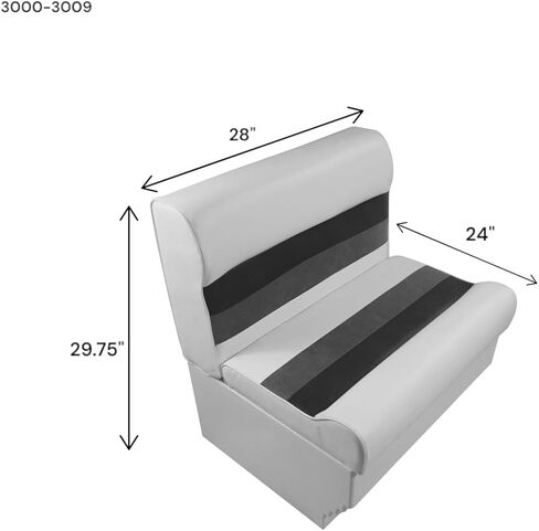 طقم وسائد مقعد بونتون من سلسلة بريميوم مقاس 28 بوصة 3000-AADK أبيض/كحلي/أزرق (تباع القاعدة منفصلة 3009-AA) in Kuwait