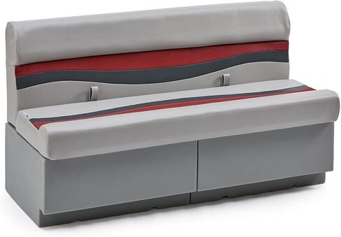 مقعد وقاعدة مقعد القارب العائم الكلاسيكي مقاس 55 بوصة من DeckMate - رمادي وأحمر وفحمي in Kuwait