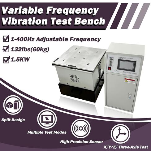 TECHTONGDA منضدة اختبار الاهتزاز ذات التردد المتغير 3 محاور 1.5 كيلو وات عمودي/أفقي/طولي آلة اختبار الاهتزاز الذكية 1-400 هرتز تردد قابل للتعديل أقصى إزاحة P～P/5 مم 110 فولت in Kuwait