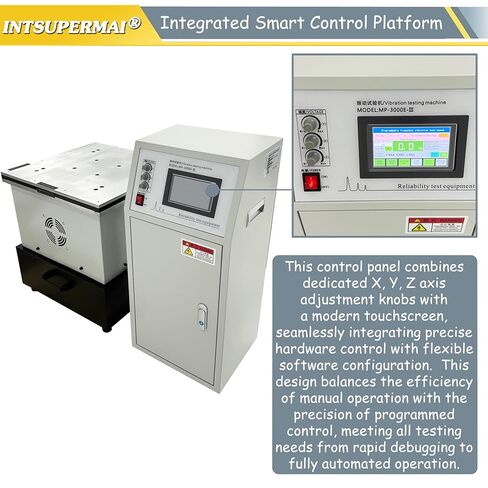 INTSUPERMAI 3-Axis Programmable Vibration Test Equipment MP-3000E+, 1-400Hz Industrial Lab Machine for Electronics/Auto, 132lbs Load Weight,with Split-Type Circuit & Overload Protection 110V 1.5KW in Saudi Arabia