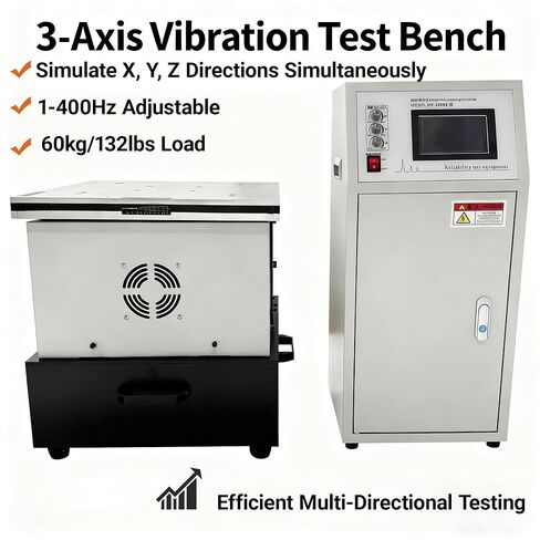 Variable Frequency Vibration Test Bench 1-400Hz Adjustable, 60kg/132lbs Load, MP-3000E+ 3-Axis Split-Type Lab Equipment for Electronics, Automotive Testing 110V 1.5KW in Saudi Arabia