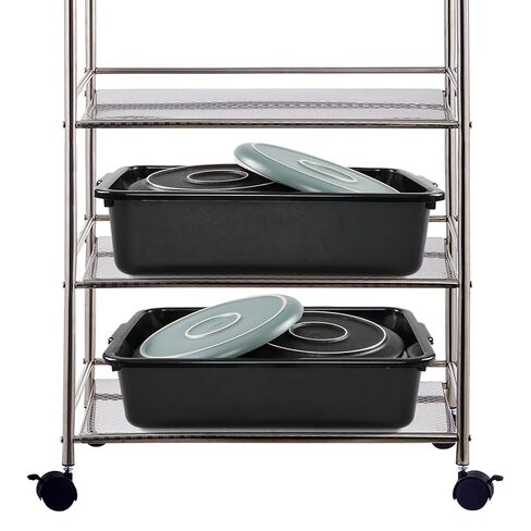 5 عبوات حوض غسيل بلاستيكي صغير سعة 8 لتر، صندوق حمل أحواض الحافلات التجارية، أسود in Kuwait