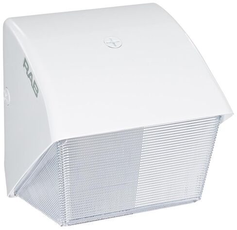 حزمة حائط مدمجة لمصباح هاليد معدني من RAB Lighting WP1H70W WP1 مع عدسة ليكسان، نوع ED17، ألومنيوم، طاقة 70 وات، 5600 لومن، 120 فولت، أبيض in Kuwait