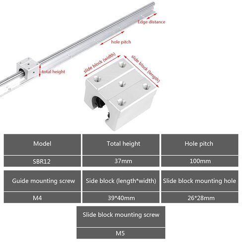 The L Slide Rail Shaft is Made 2Pcs SBR12 1000mm 12mm L Slide Rail Shaft 4Pcs SBR12UU Bea Block Aluminum Introducing L Our from Steel by Sturdy Bea Carbon This and in Saudi Arabia