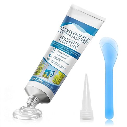 100g Acoustical Sealant, Acoustic Caulk Acoustical Caulk High-Efficiency Sound Insulation Strong Adhesion Durability for Sound Insulation of Gaps in Ceilings Door Walls Floors Window in Kuwait