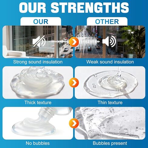 100g Acoustical Sealant, Acoustic Caulk Acoustical Caulk High-Efficiency Sound Insulation Strong Adhesion Durability for Sound Insulation of Gaps in Ceilings Door Walls Floors Window in Kuwait