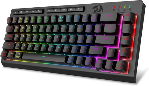 Redragon Wireless Gaming Keyboard and Mouse Combo, Bluetooth/2.4G/USB-C, RGB Backlit, Macro Keys, Rechargeable, Software Support, 60% Portable Quiet Membrane Keyboard & 12800 DPI Mouse in Saudi Arabia