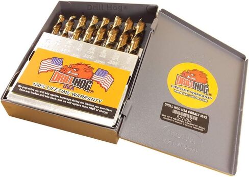 Drill Hog 21 Pc Cobalt M42 Junior Drill Bit Set 1/16" to 3/8" in Saudi Arabia