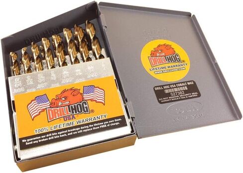 Drill Hog 21 Pc Cobalt M42 Junior Drill Bit Set 1/16" to 3/8" in Saudi Arabia