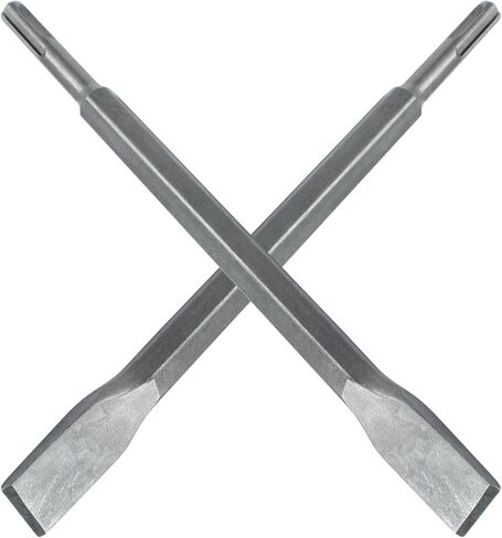 2Pcs Flat Chisel Set with SDS-Plus Shank, Masonry Concrete Drill Bit Set, 10 Inch Long, 0.8 Inch Wide in Saudi Arabia