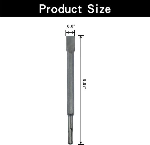 2Pcs Flat Chisel Set with SDS-Plus Shank, Masonry Concrete Drill Bit Set, 10 Inch Long, 0.8 Inch Wide in Saudi Arabia