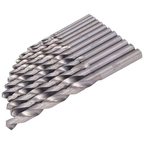 Round Drill Bits Set with Various Sizes and 135° Outer Angle for Woodworking and Metalworking (Silver) in Saudi Arabia