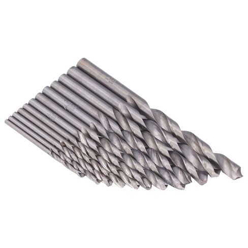Round Drill Bits Set with Various Sizes and 135° Outer Angle for Woodworking and Metalworking (Silver) in Saudi Arabia