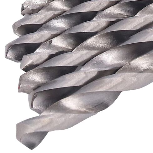 Round Drill Bits Set with Various Sizes and 135° Outer Angle for Woodworking and Metalworking (Silver) in Saudi Arabia