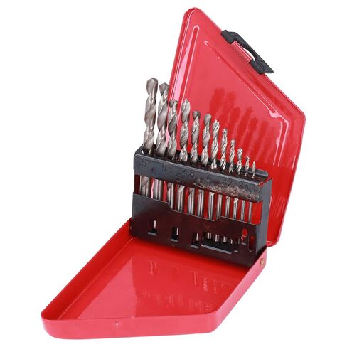 Round Drill Bits Set with Various Sizes and 135° Outer Angle for Woodworking and Metalworking (Silver) in Saudi Arabia