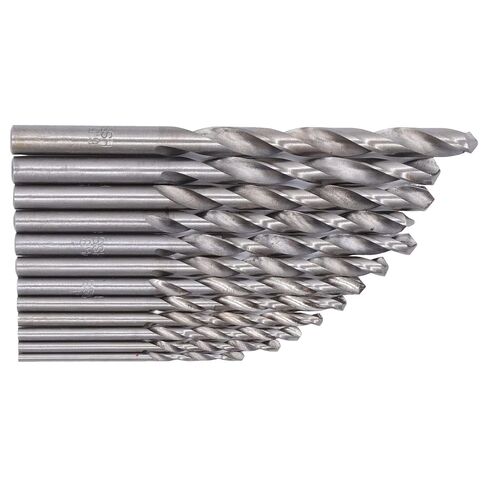 Round Drill Bits Set with Various Sizes and 135° Outer Angle for Woodworking and Metalworking (Silver) in Saudi Arabia