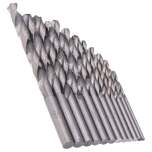 Round Drill Bits Set with Various Sizes and 135° Outer Angle for Woodworking and Metalworking (Silver) in Saudi Arabia