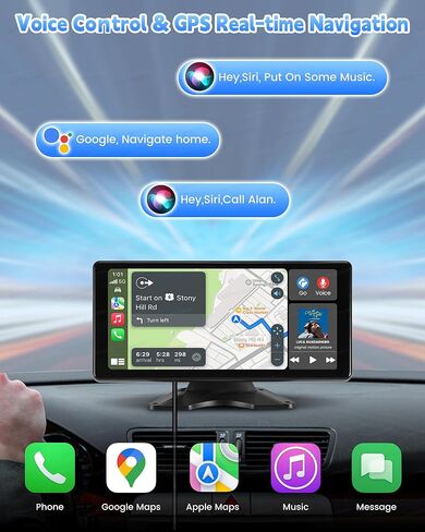 RV Camera System with CarPlay & Android Auto, 10.36'' Monitor with Blind Spot Detection/Parking Monitoring/Voice Control/DVR/Navigation, 4 1080P Backup Camera System for Semi Truck Trailer Camper in Kuwait