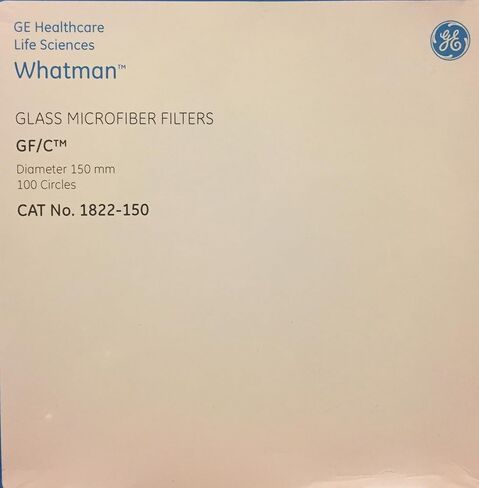 GE Bio-Sciences 1822-150 Glass Microfiber Papers Filter, Circles, Binder Free, Grade GF/C, 150 mm Diameter (Pack of 100) in Saudi Arabia