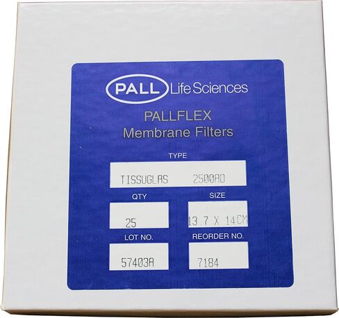 مرشحات الألياف الزجاجية PALL المشقوقة TISSUGLAS 2500AO لمصادم التصادم Hi Vol in Kuwait