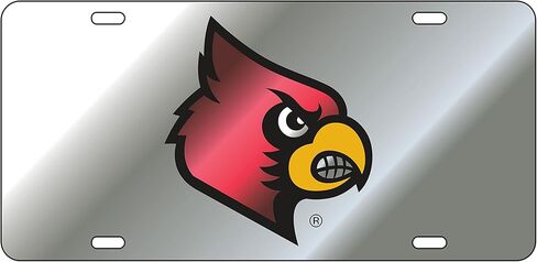 Craftique The University of Louisville Mascot on Silver Laser Cut Inlaid Mirror Tag in Saudi Arabia