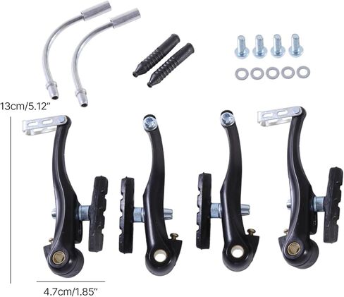 2Pcs Bike Brake Set Bike V-Brake Calipers Aluminum Alloys Handlebars Brake Levers Front & Rear Brakings for Cycling Bike Stable and Powerful Brake in Kuwait