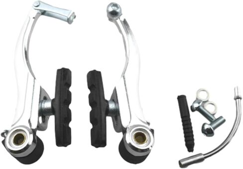 2Pcs Bike Brake Set Bike V-Brake Calipers Aluminum Alloys Handlebars Brake Levers Front & Rear Brakings for Cycling Bike Stable and Powerful Brake in Kuwait